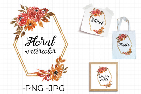 Autumn Falls Watercolor Frame Set: A Crafts-Inspired Design Asset for Seasonal Branding