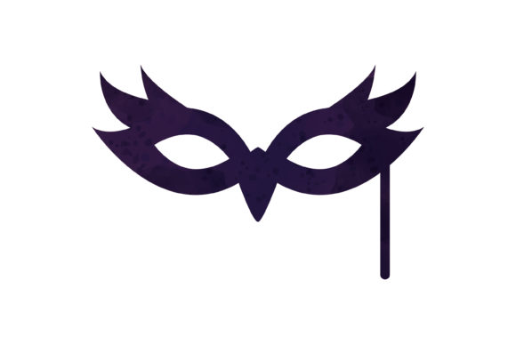 Halloween Watercolor Icon: The Eye Mask That Adds Spooky Sophistication to Seasonal Designs