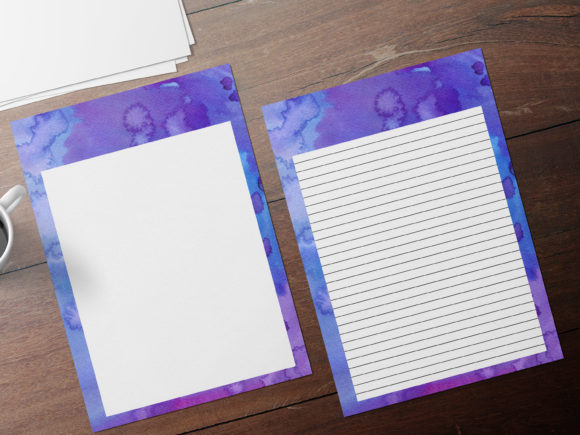 Intense Blue Watercolor Stationary: A Bold Print Template for Brand-Forward Projects