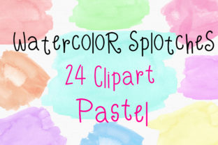 Pastel Watercolor Splotches Clipart for Soft, Elegant Brand Textures