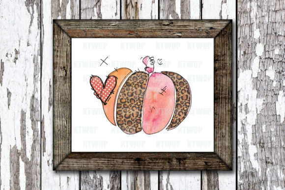 Pumpkin Pink Leopard Watercolor for Crafts & Digital Selling