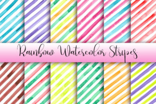Rainbow Watercolor Stripes Background for Blog & Editorial Design