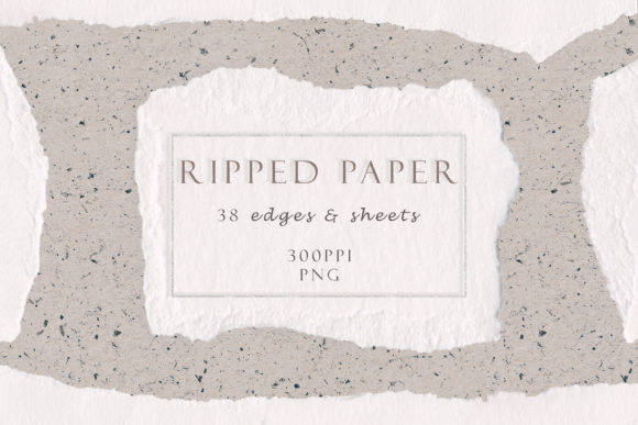 Ripped Watercolor Paper Pack: A Craft-Inspired Design Asset for Bloggers and Publishers
