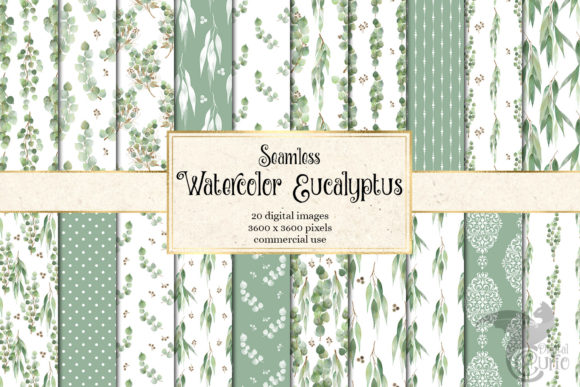 Watercolor Eucalyptus Digital Paper: A Soft, Artistic Pattern for Blog & Editorial Design