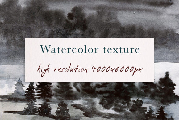 Watercolor Forest Landscape and Fog Textures for Brand Storytelling