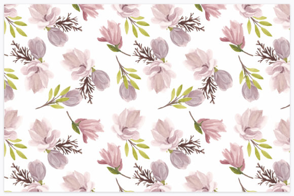 Watercolor Magnolia Seamless Pattern for Crafters & Handmade Sellers