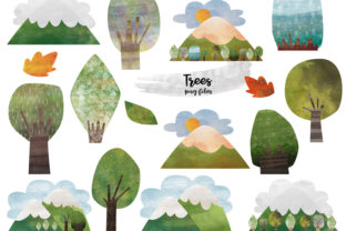 Watercolor Mountain Tree: A Crafts-Inspired Design Asset for Authentic Branding