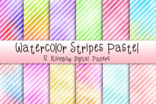 Watercolor Stripes Pastel Background for Blog & Editorial Design